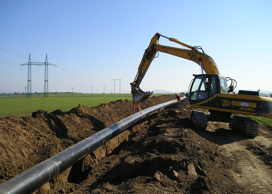 Bau von Gasleitungen